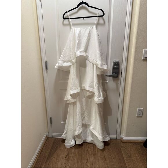 Elliatt Tilly Tiered Maxi Dress White bachelorette wedding Bridal size XL NWT - Picture 9 of 9
